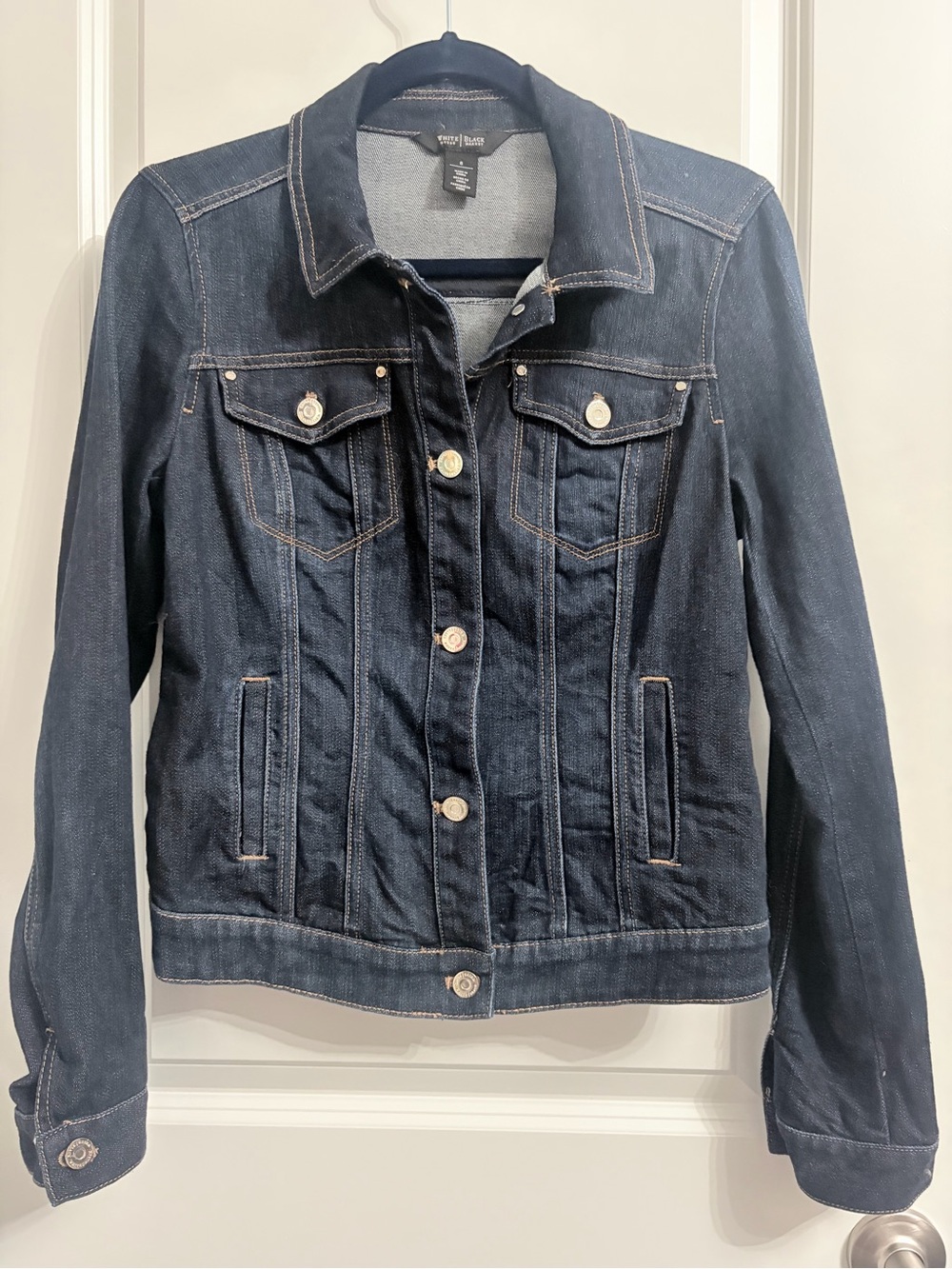 White House Black Market Dark Blue Denim Jacket
